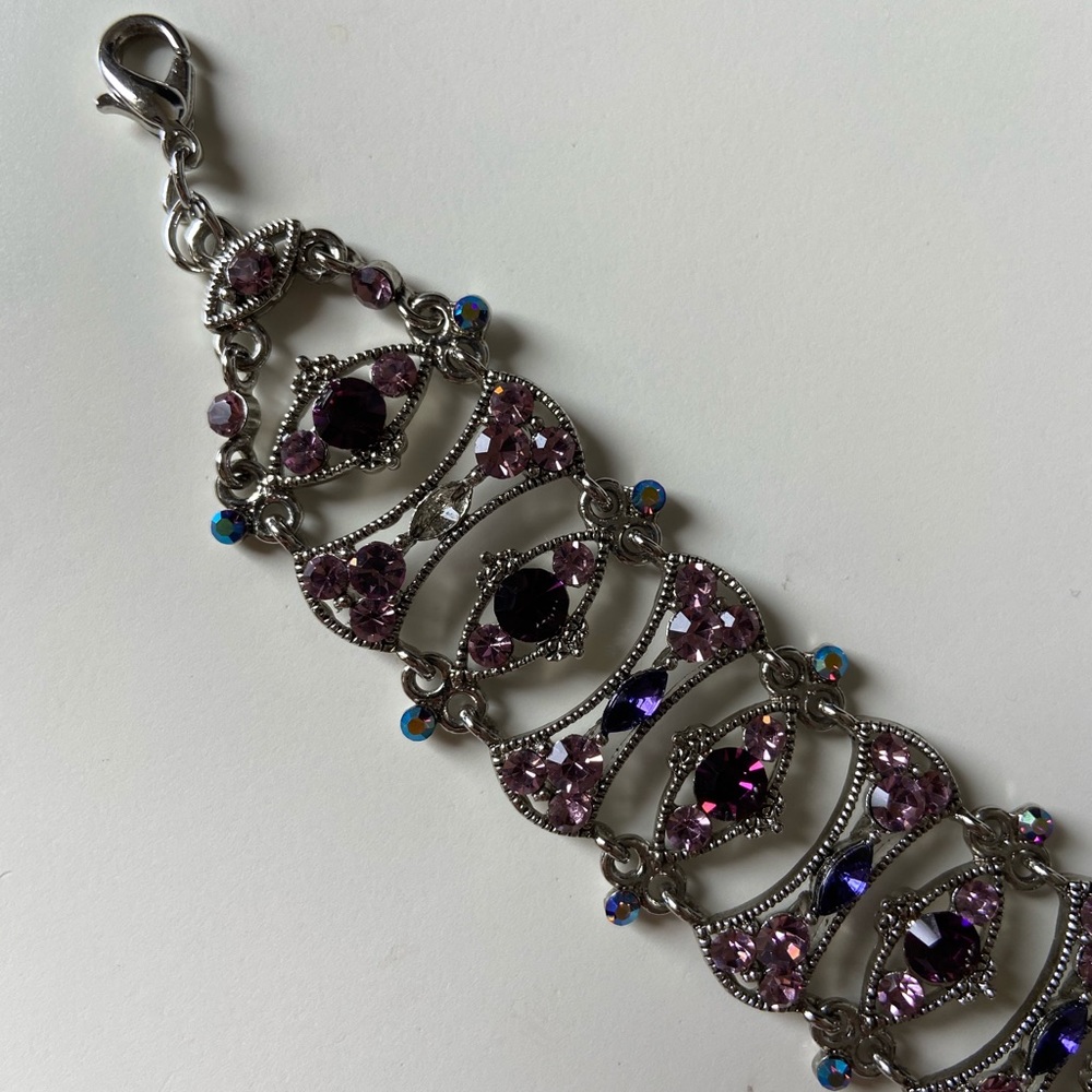 Purple Jewelled Bracelet